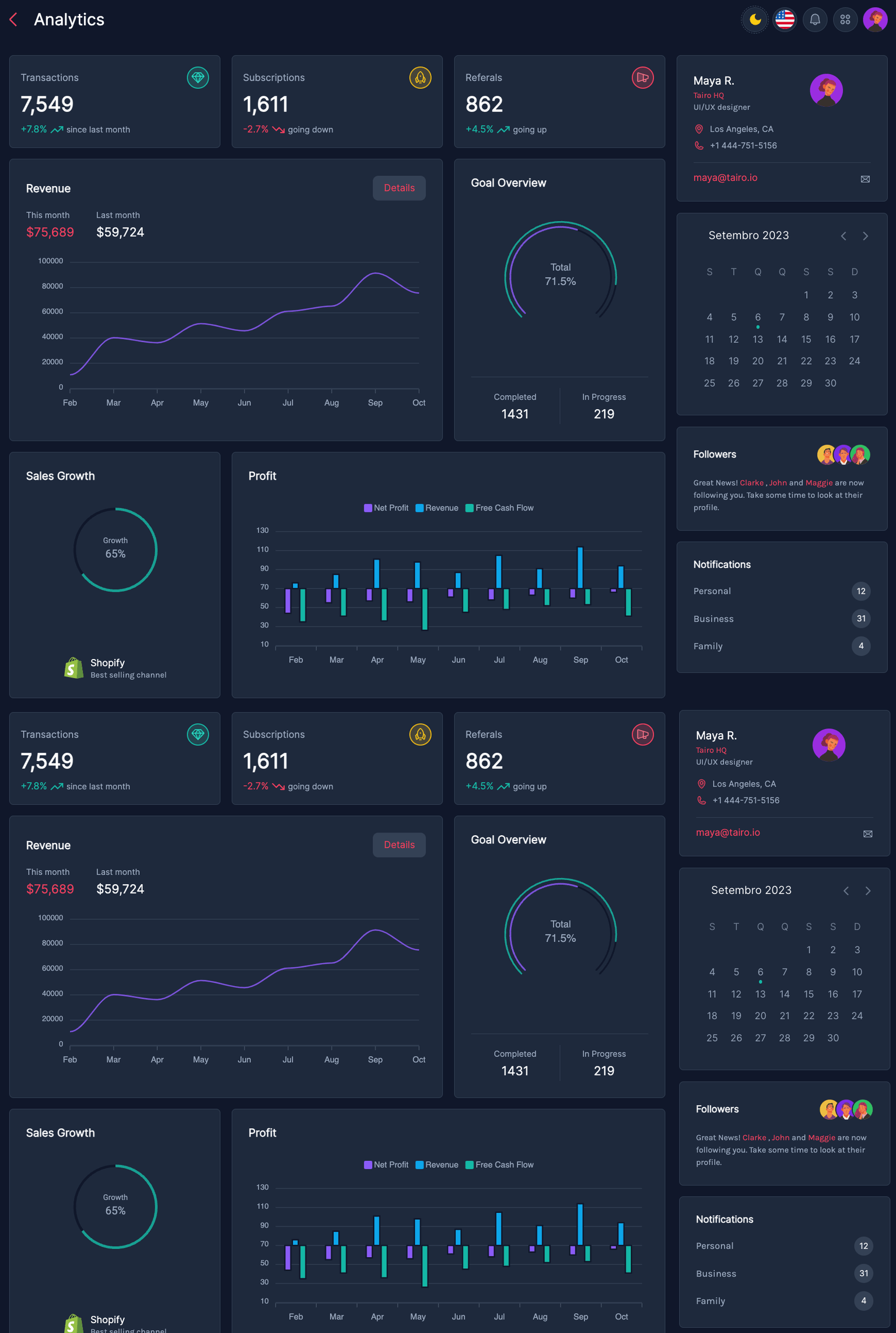 Insyte screenshot darkmode